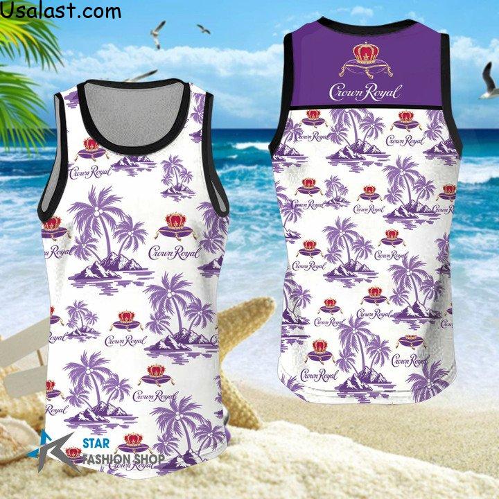 New Fashion Crown Royal Coconut 3D V-neck T-Shirt And Short