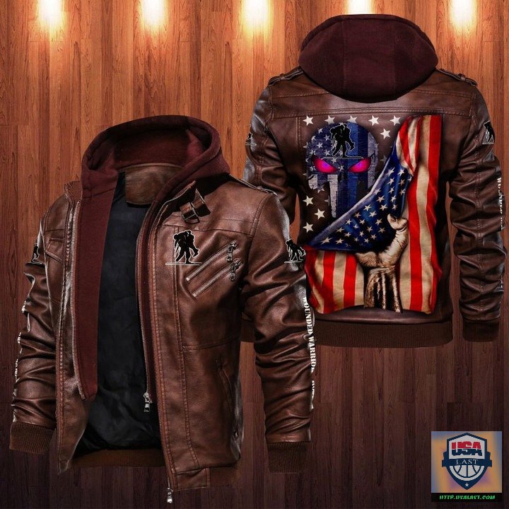 Top Alibaba Wounded Warrior Project Punisher Skull Leather Jacket