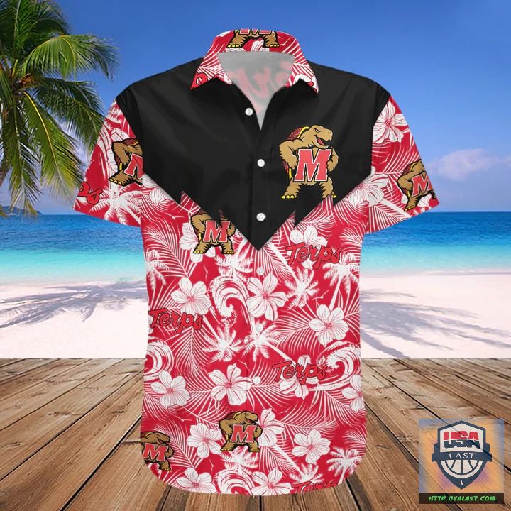 Best Gift Maryland Terrapins NCAA Tropical Seamless Hawaiian Shirt