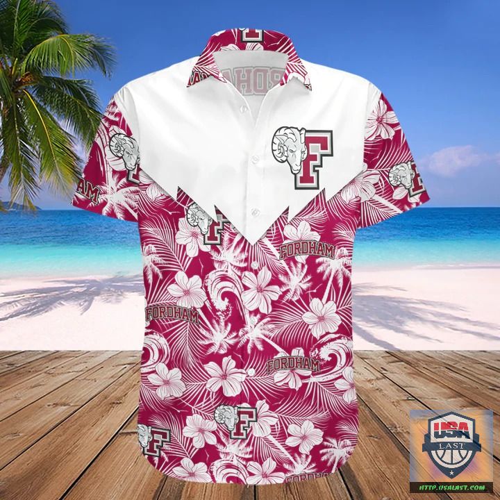 Traditional Fordham Rams NCAA Tropical Seamless Hawaiian Shirt