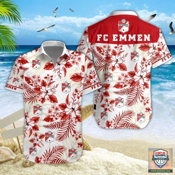 Official F.C Emmen Aloha Hawaiian Shirt Beach Short