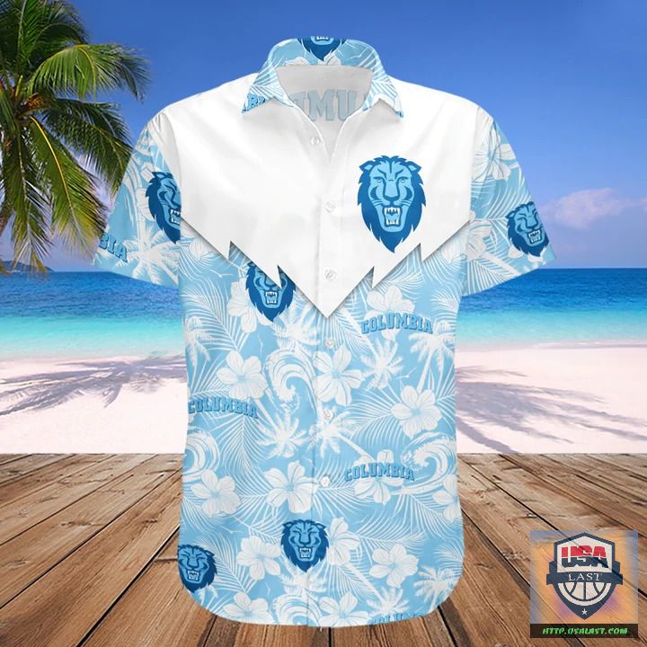 Unique Columbia Lions NCAA Tropical Seamless Hawaiian Shirt