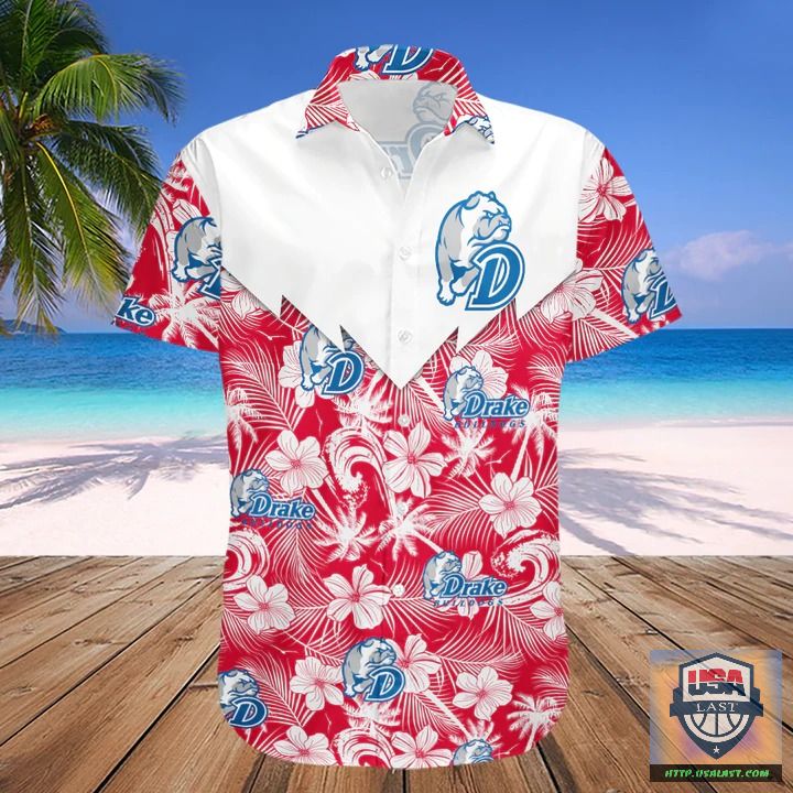 Fabulous Drexel Dragons NCAA Tropical Seamless Hawaiian Shirt