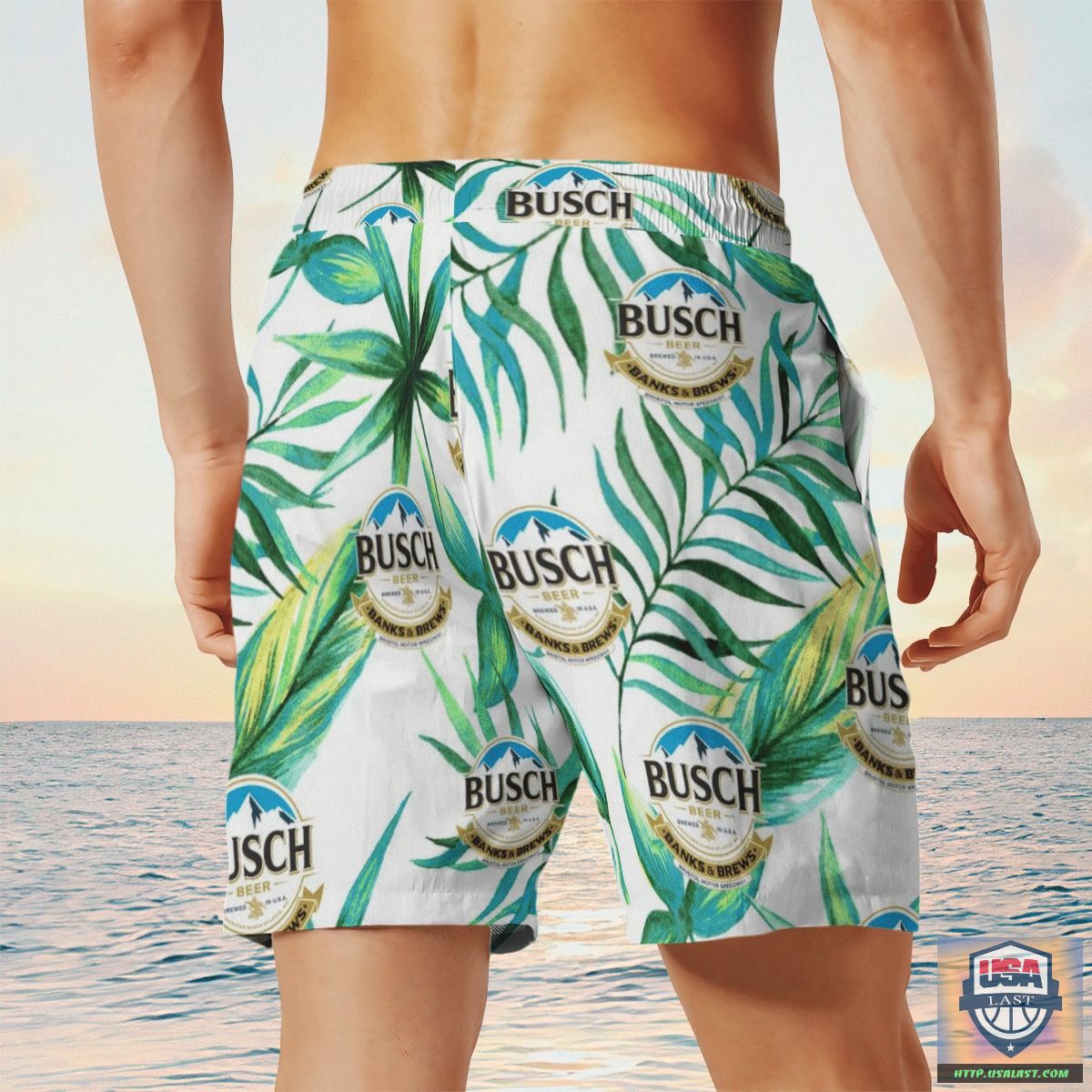 Excellent Busch Light Beer Hawaiian Shirts, Beach Short