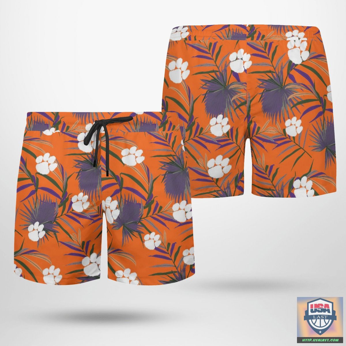For Fans NFL Clemson Tigers Hawaiian Shirts, Beach Short
