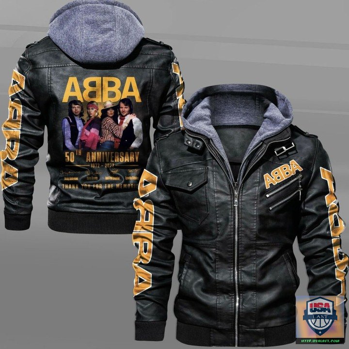 Excellent ABBA 50 Years Of 1972 2022 Leather Jacket
