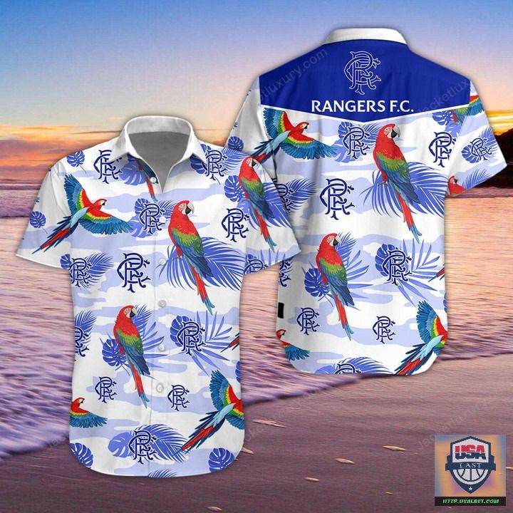 Available Rangers F.C Parrot Hawaiian Shirt Beach Short