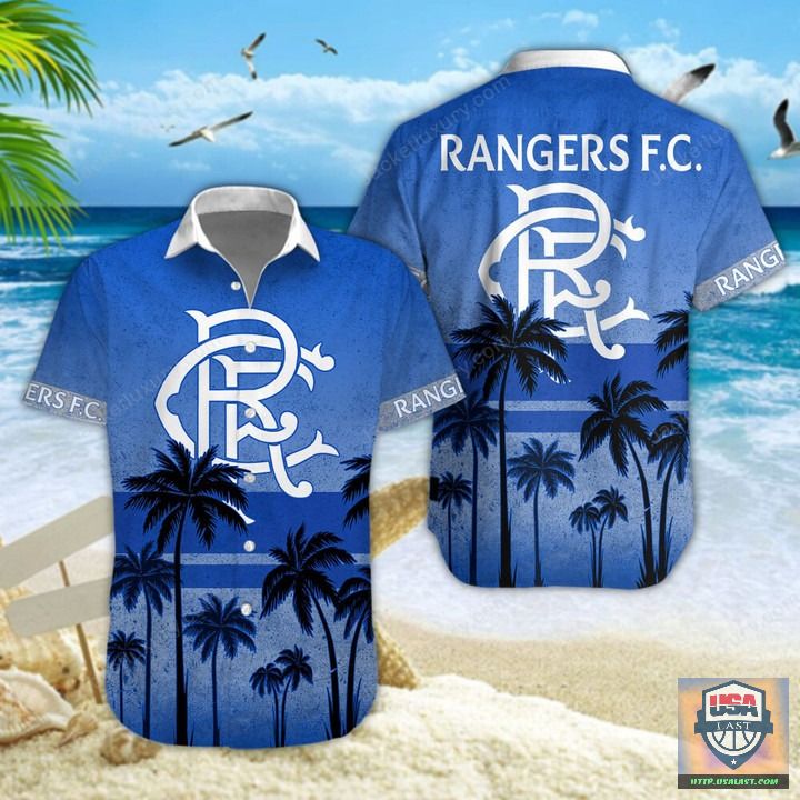 Good Quality Rangers F.C Palm Tree Hawaiian Shirt Beach Short