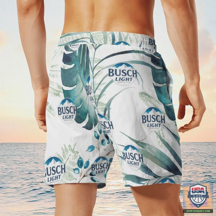 New Trend Busch Beer Aloha Hawaiian Shirts, Beach Short