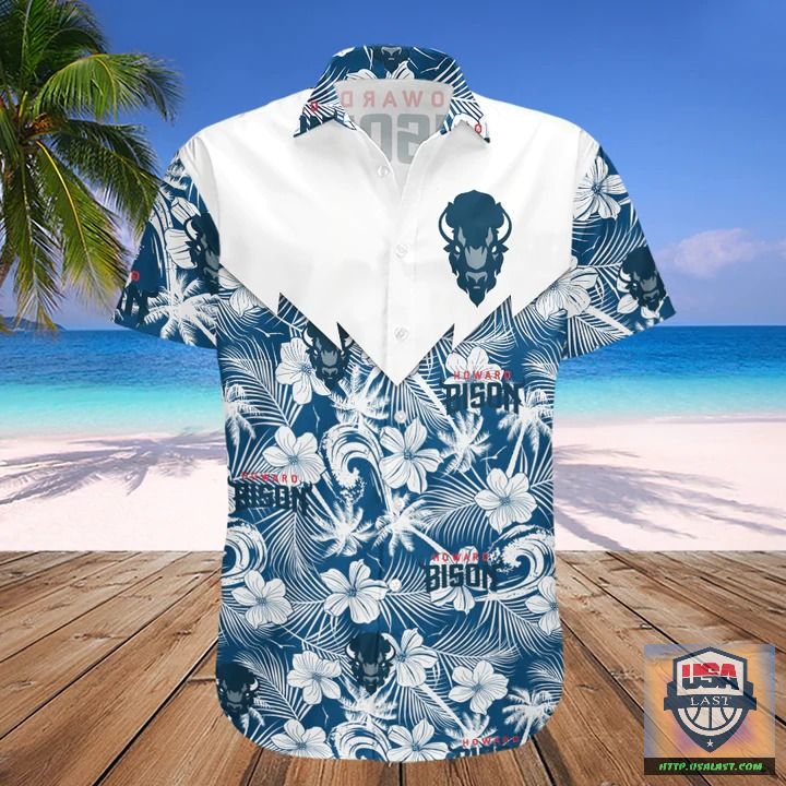 Amazon Howard Bison NCAA Tropical Seamless Hawaiian Shirt