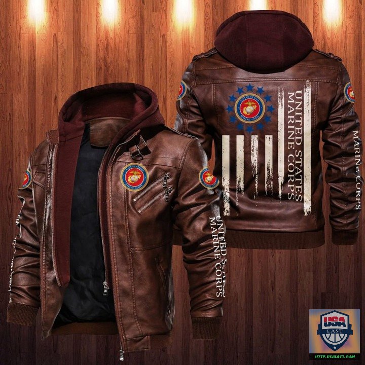 How To Buy United States Marine Corps American Flag Leather Jacket