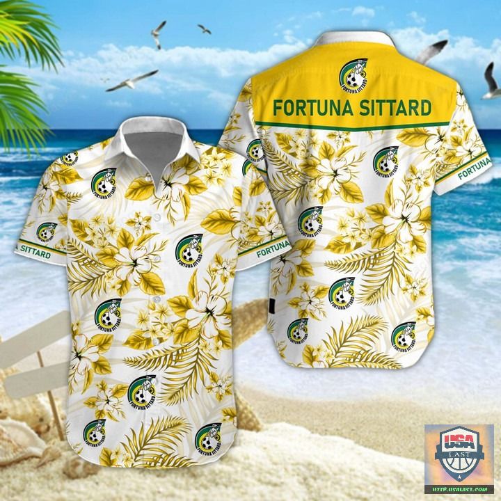 Limited Edition Fortuna Sittard F.C Aloha Hawaiian Shirt Beach Short