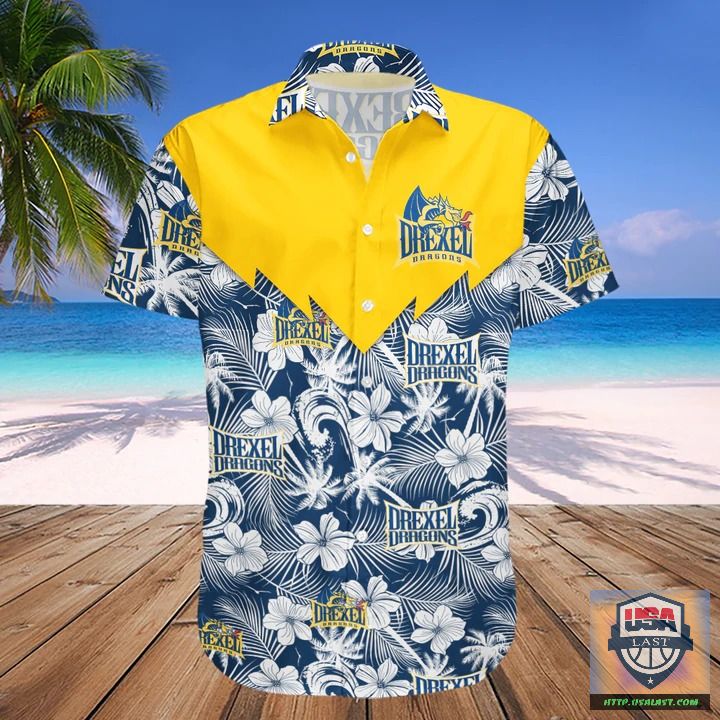 Mythical Drake Bulldogs NCAA Tropical Seamless Hawaiian Shirt