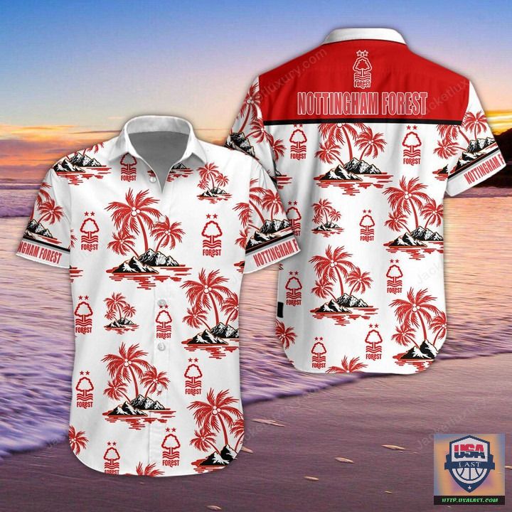 (Big Sale) Nottingham Forest F.C Aloha Hawaiian Shirt Beach Short