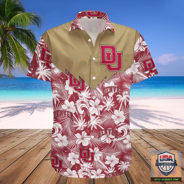 New Trend Denver Pioneers NCAA Tropical Seamless Hawaiian Shirt
