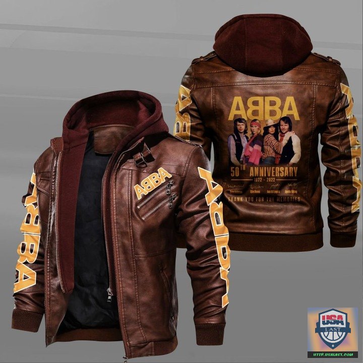ExcellentABBA 1972 2022 Thank You For The Memories Leather Jacket