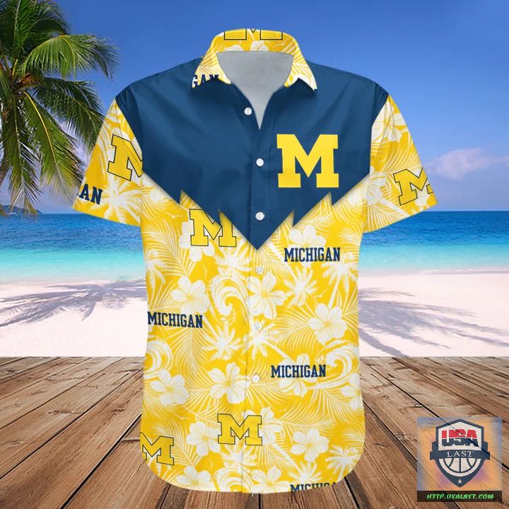 2022 Hot Sale Michigan Wolverines NCAA Tropical Seamless Hawaiian Shirt