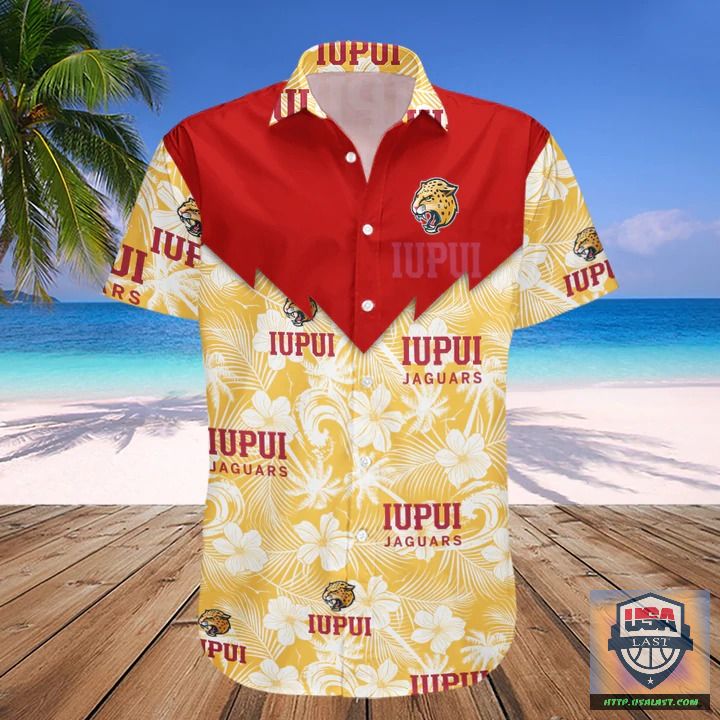 Great IUPUI Jaguars NCAA Tropical Seamless Hawaiian Shirt
