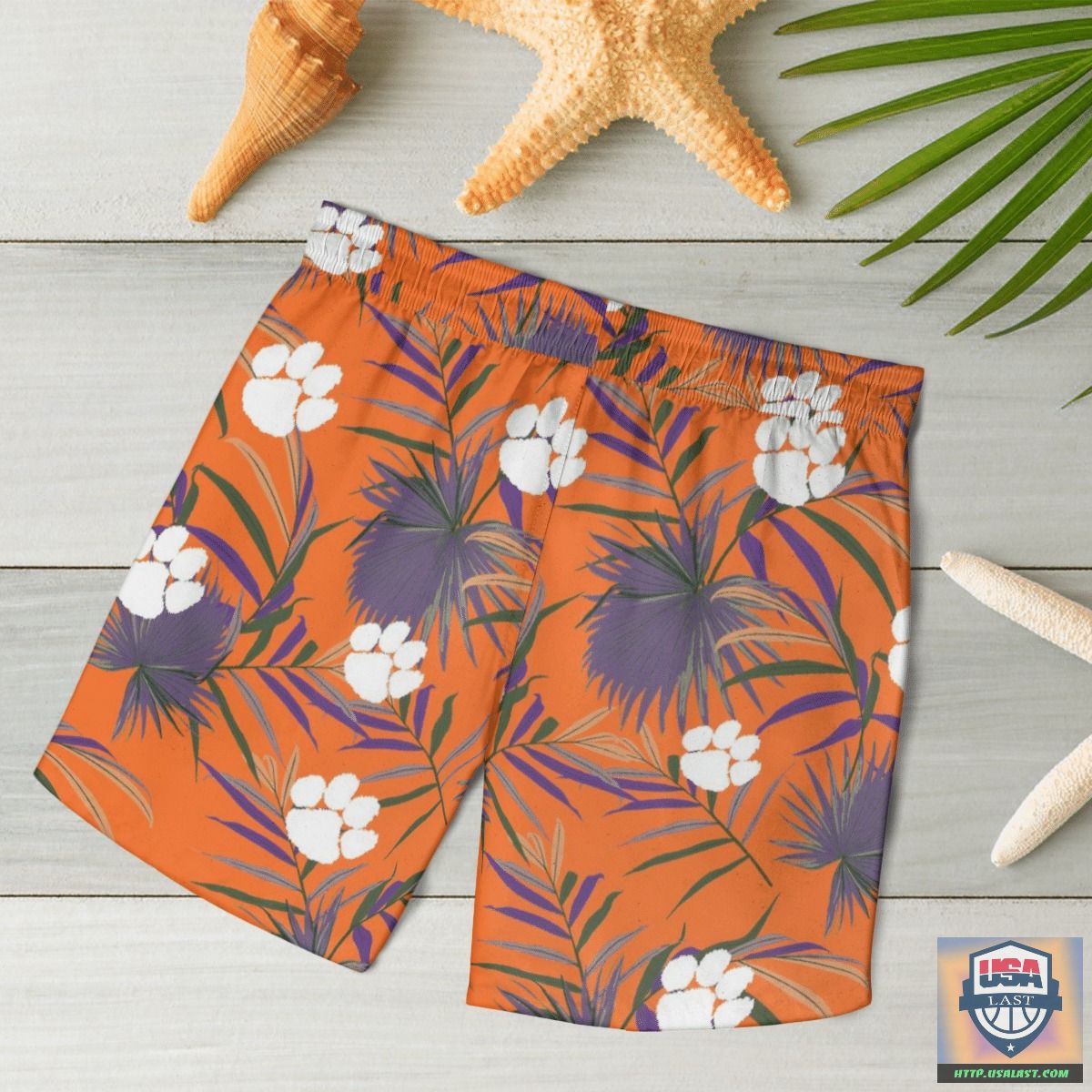 For Fans NFL Clemson Tigers Hawaiian Shirts, Beach Short