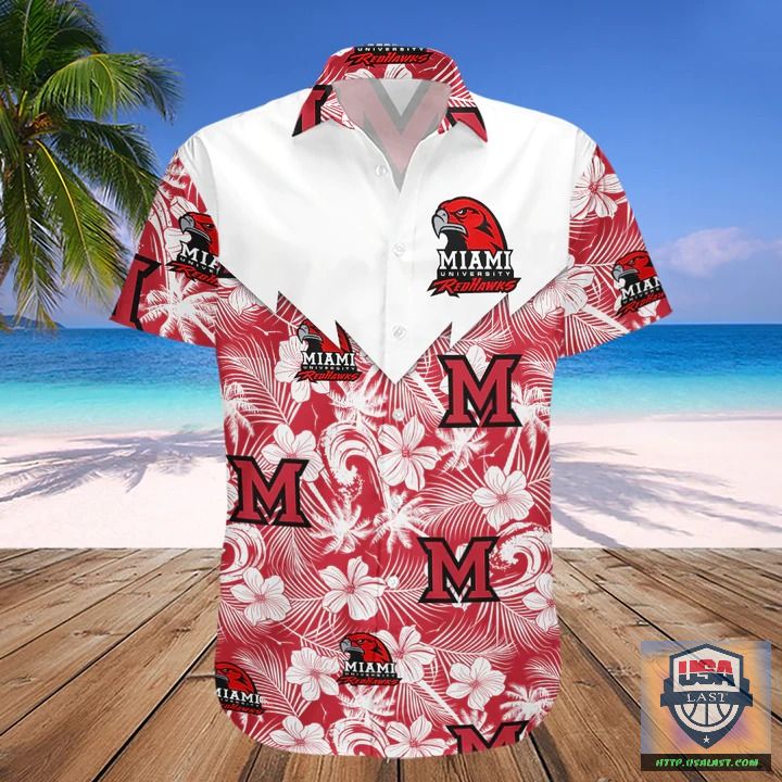 New Fashion Miami RedHawks NCAA Tropical Seamless Hawaiian Shirt