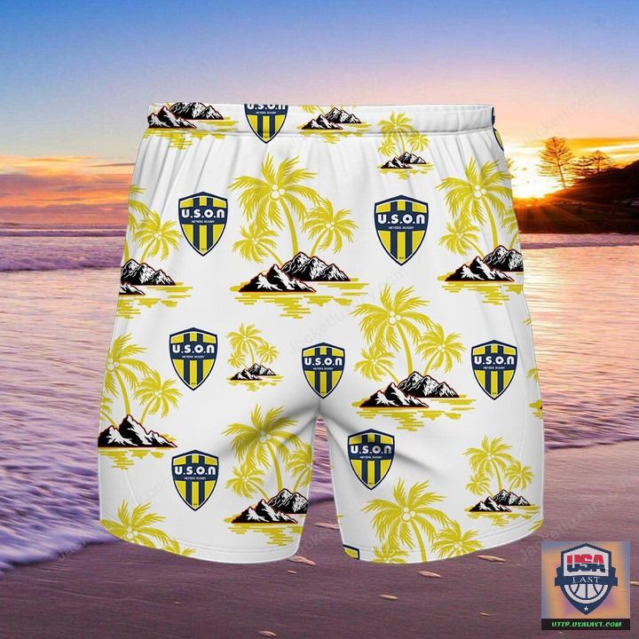 Available USON Nevers Hawaiian 3D Shirt Beach Short