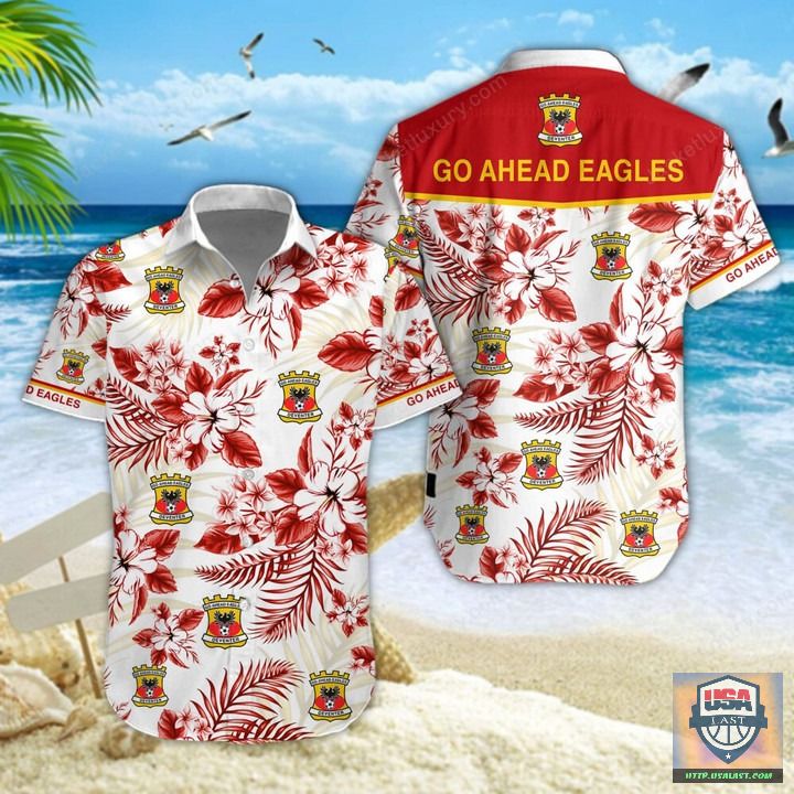 Saleoff Go Ahead Eagles F.C Aloha Hawaiian Shirt Beach Short