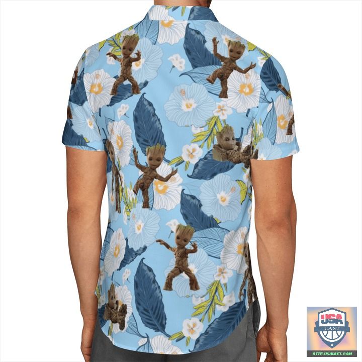 New Baby Groot Hawaiian Shirt, Beach Short