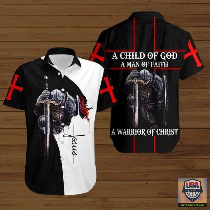 Top Rate A Child Of God A Man Of Faith Jesus Cross Hawaiian Shirt