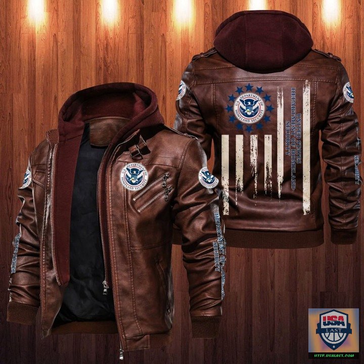 High Quality United States Department of Homeland Security Leather Jacket