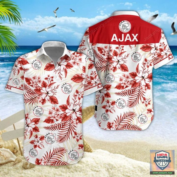 Best AFC Ajax Aloha Hawaiian Shirt Beach Short