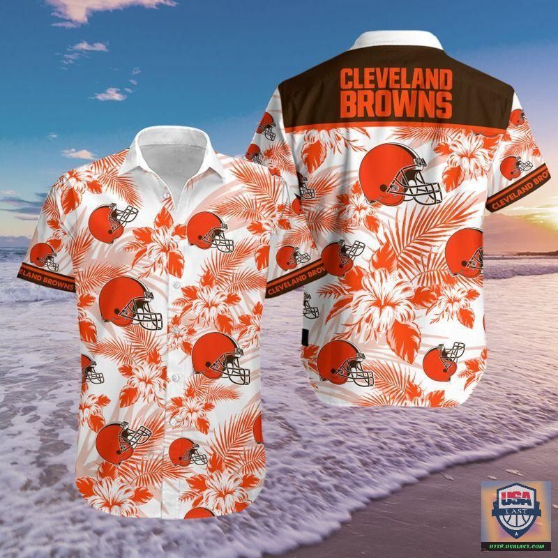 New Launch NFL Cleveland Browns Hawaiian Shirt, Beach Short