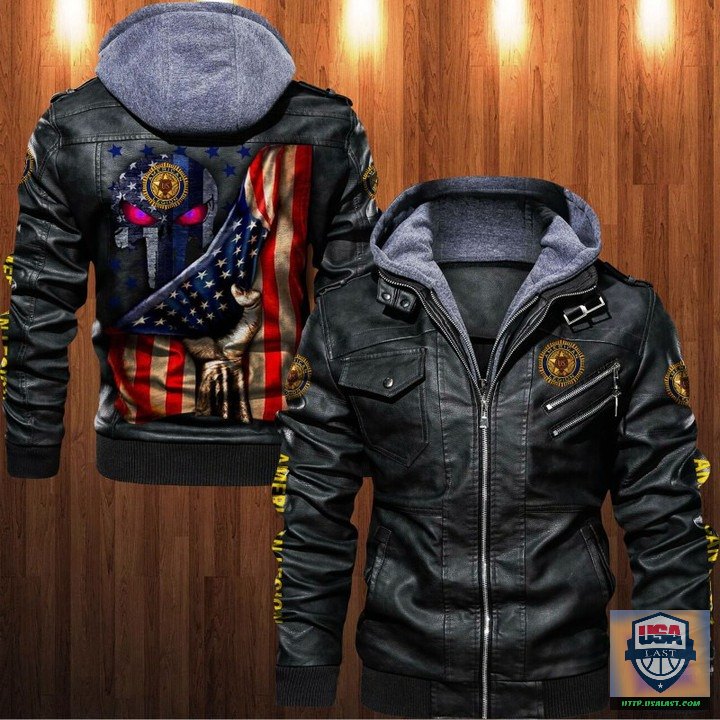 Mythical American Legion Punisher Skull Leather Jacket
