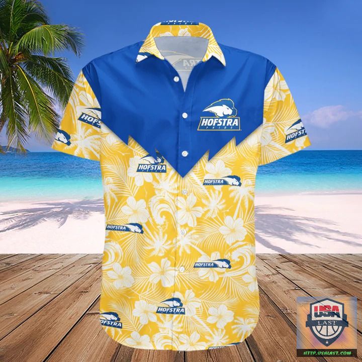 Esty Hofstra Pride NCAA Tropical Seamless Hawaiian Shirt