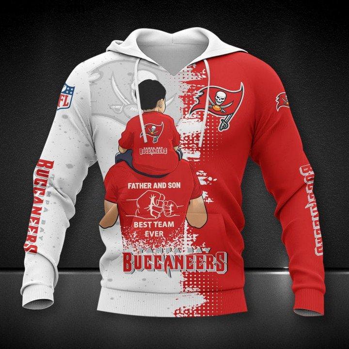 New Launch Tampa Bay Buccaneers Father And Son Best Team Ever 3D All Over Print Hoodie T-Shirt