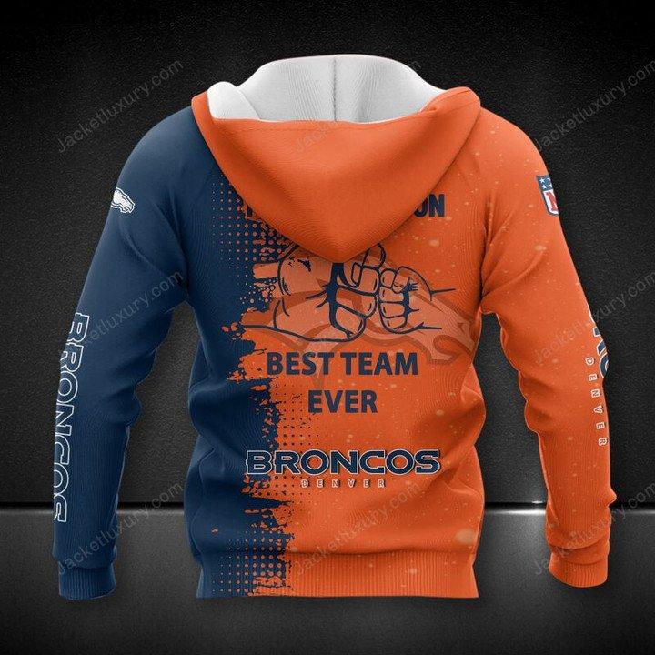 Trending Denver Broncos Father And Son Best Team Ever 3D All Over Print Hoodie T-Shirt