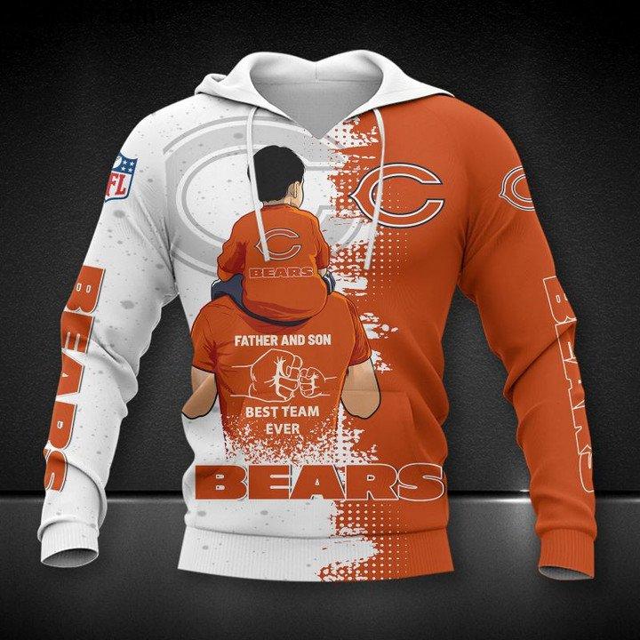 Up to 20% Off Chicago Bears Father And Son Best Team Ever 3D All Over Print Hoodie T-Shirt