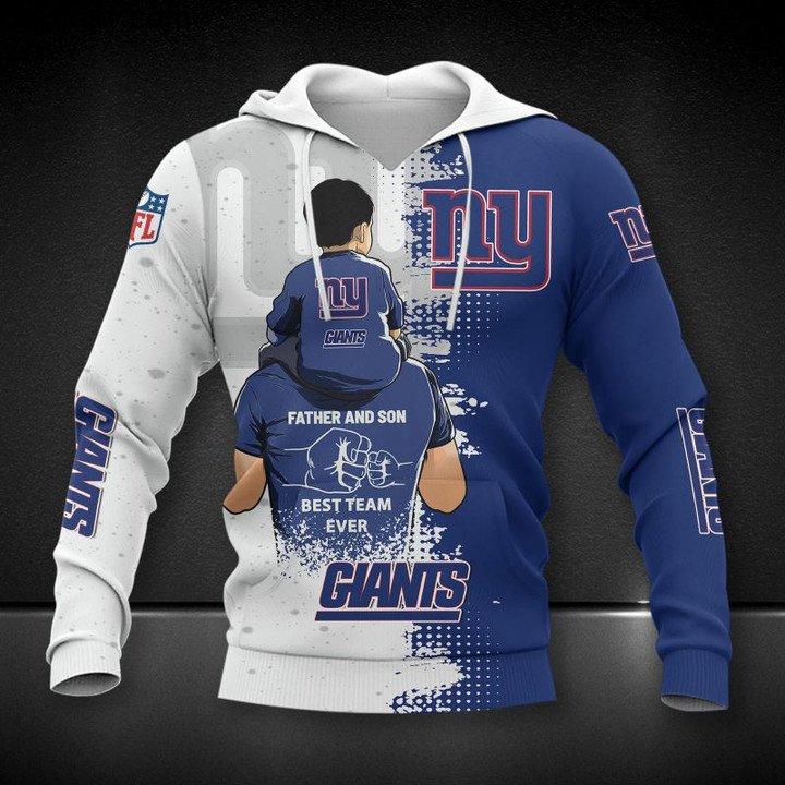 Perfect – New York Giants Father And Son Best Team Ever 3D All Over Print Hoodie T-Shirt