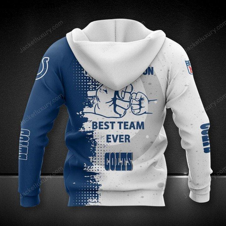 Top Hot Indianapolis Colts Father And Son Best Team Ever 3D All Over Print Hoodie T-Shirt