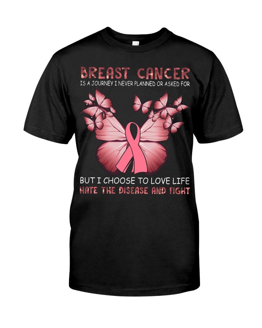 Breast cancer is a journey i never planned or asked for shirt
