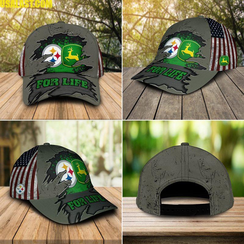 New Trend Pittsburgh Steelers John Deere For Life All Over Print Cap