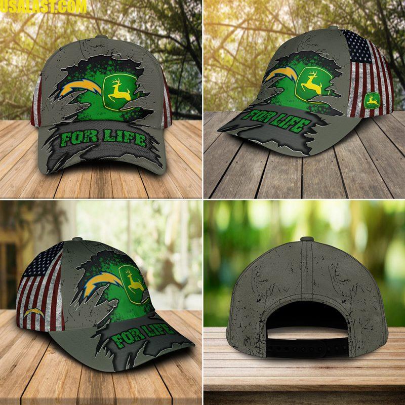 Special Los Angeles Chargers John Deere For Life All Over Print Cap