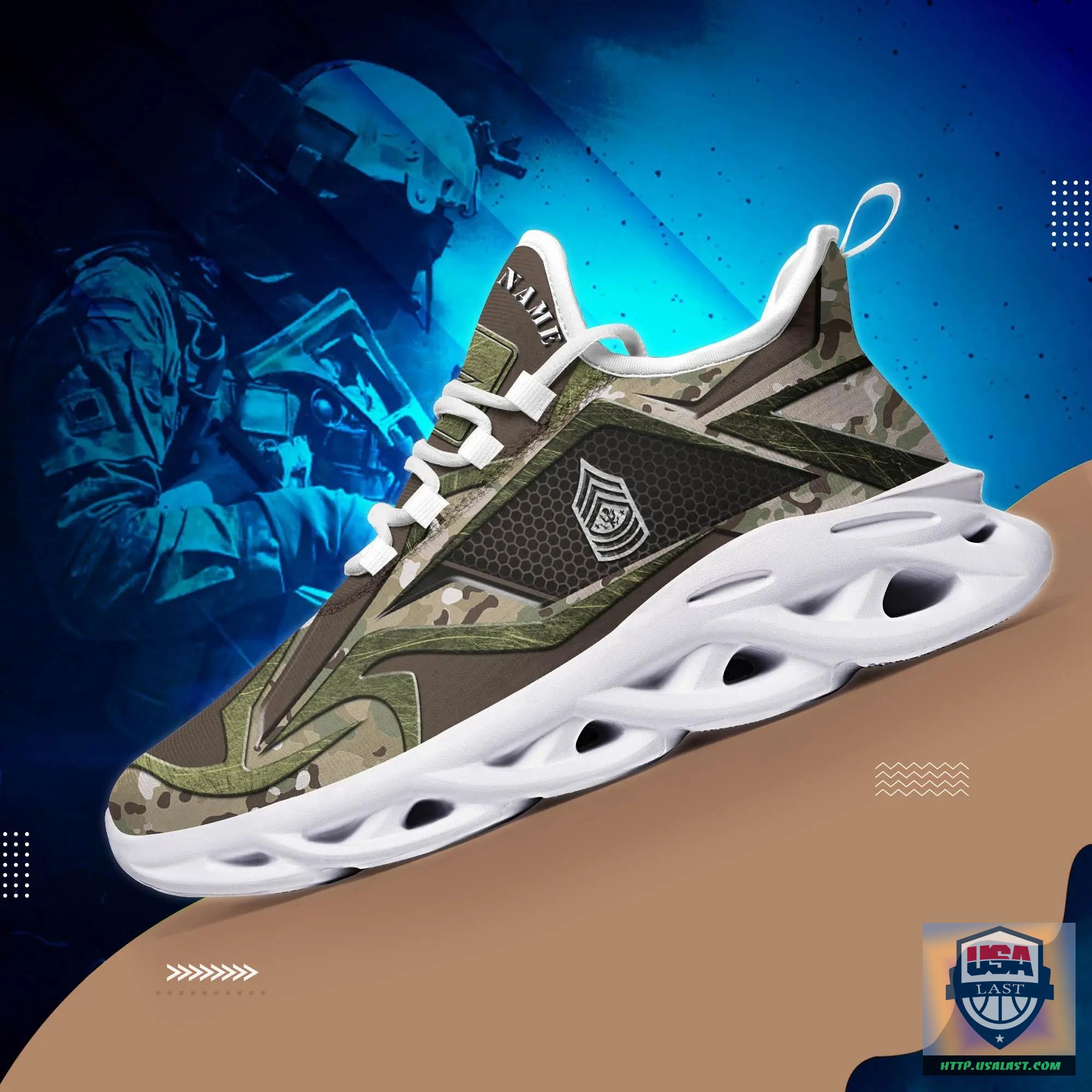 Amazon U.S Army Sneakers Custom Name And Rank Max Soul Shoes