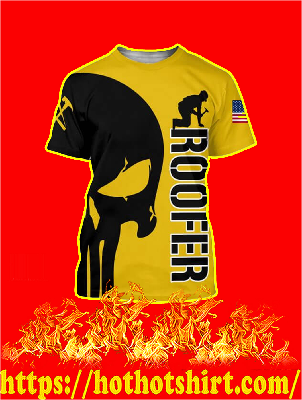 3D Printed Roofer Punisher Skull T-shirt