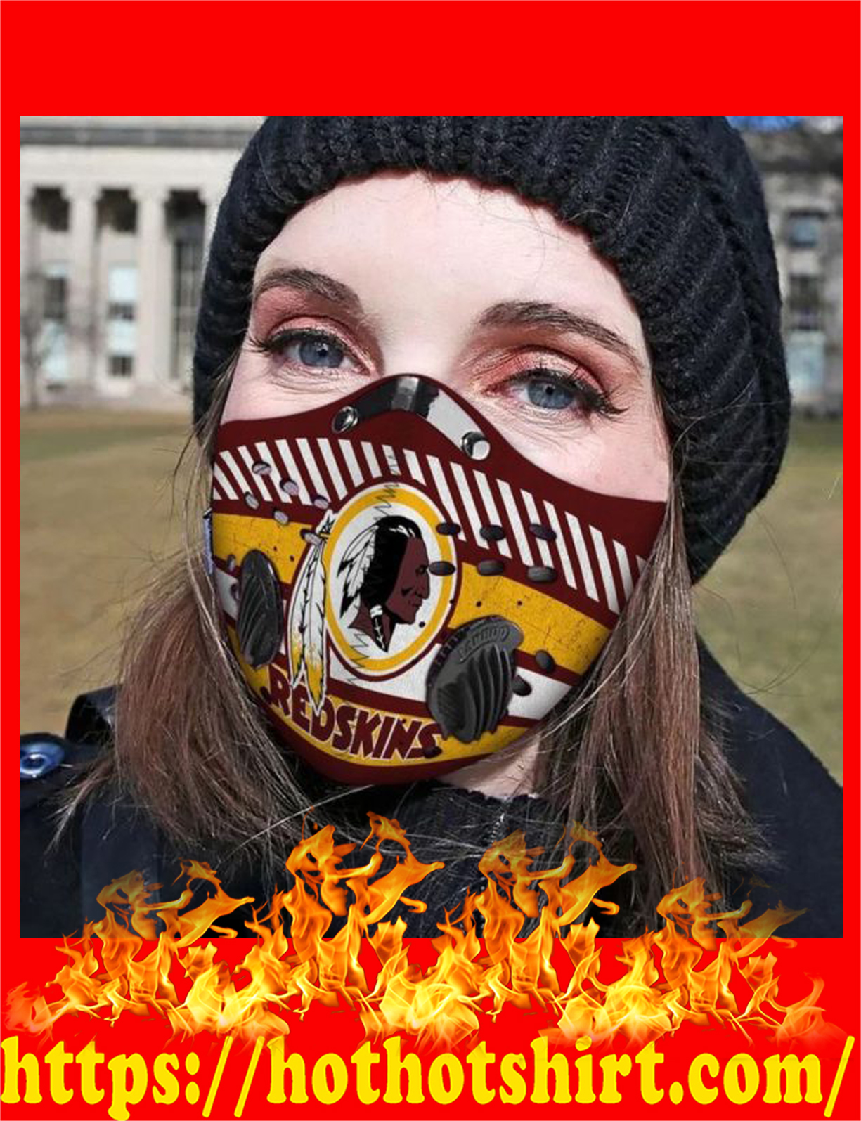 Washington redskins filter face mask
