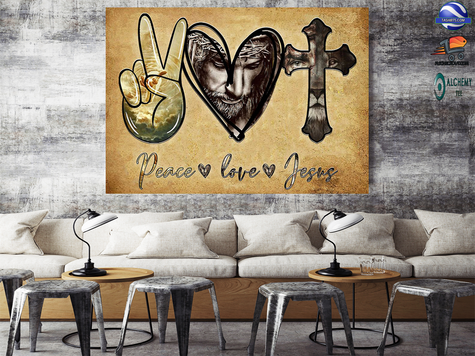 Peace Love Jesus Poster