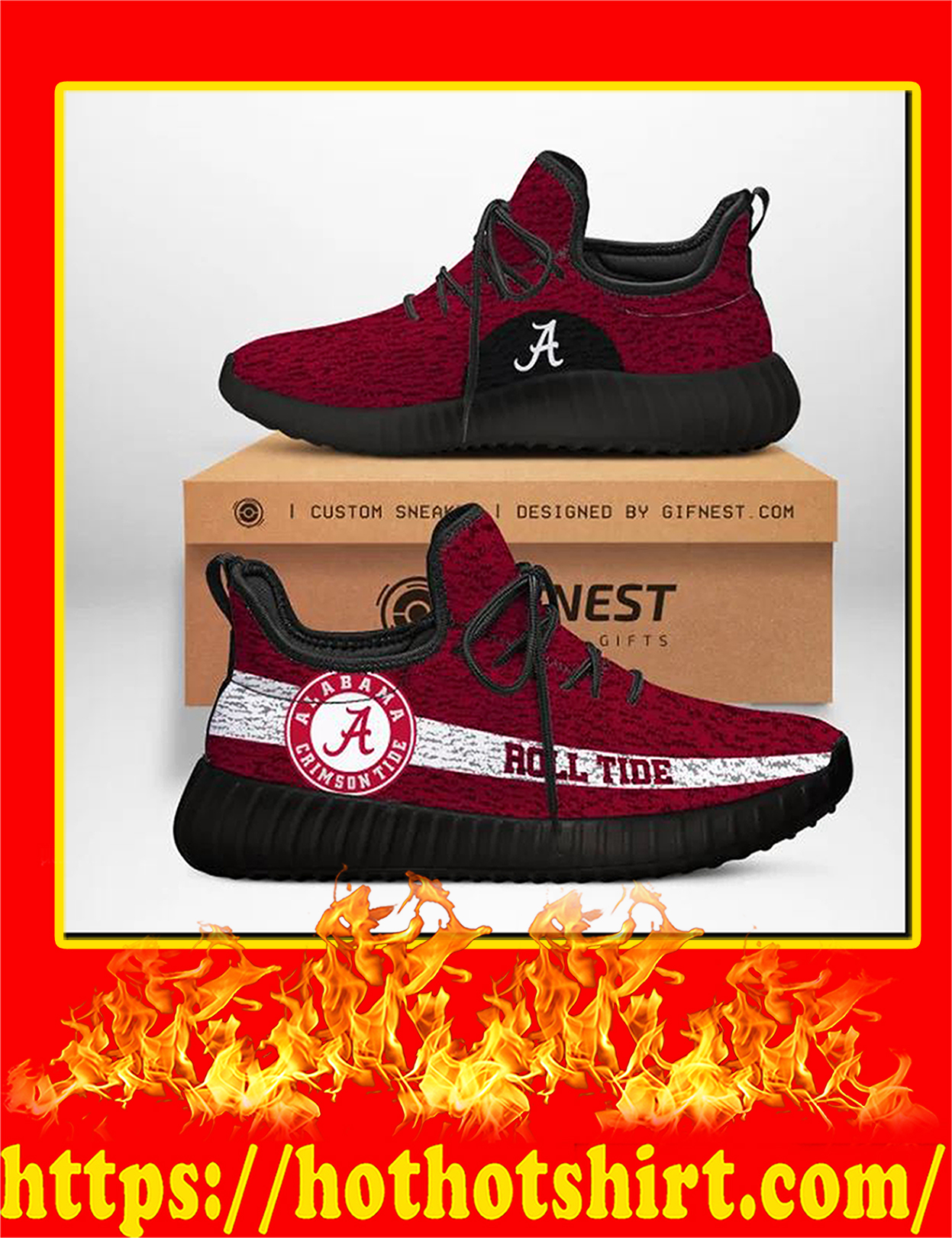 Alabama Crimson Tide Rool Tide NCAA Yeezy Sneaker
