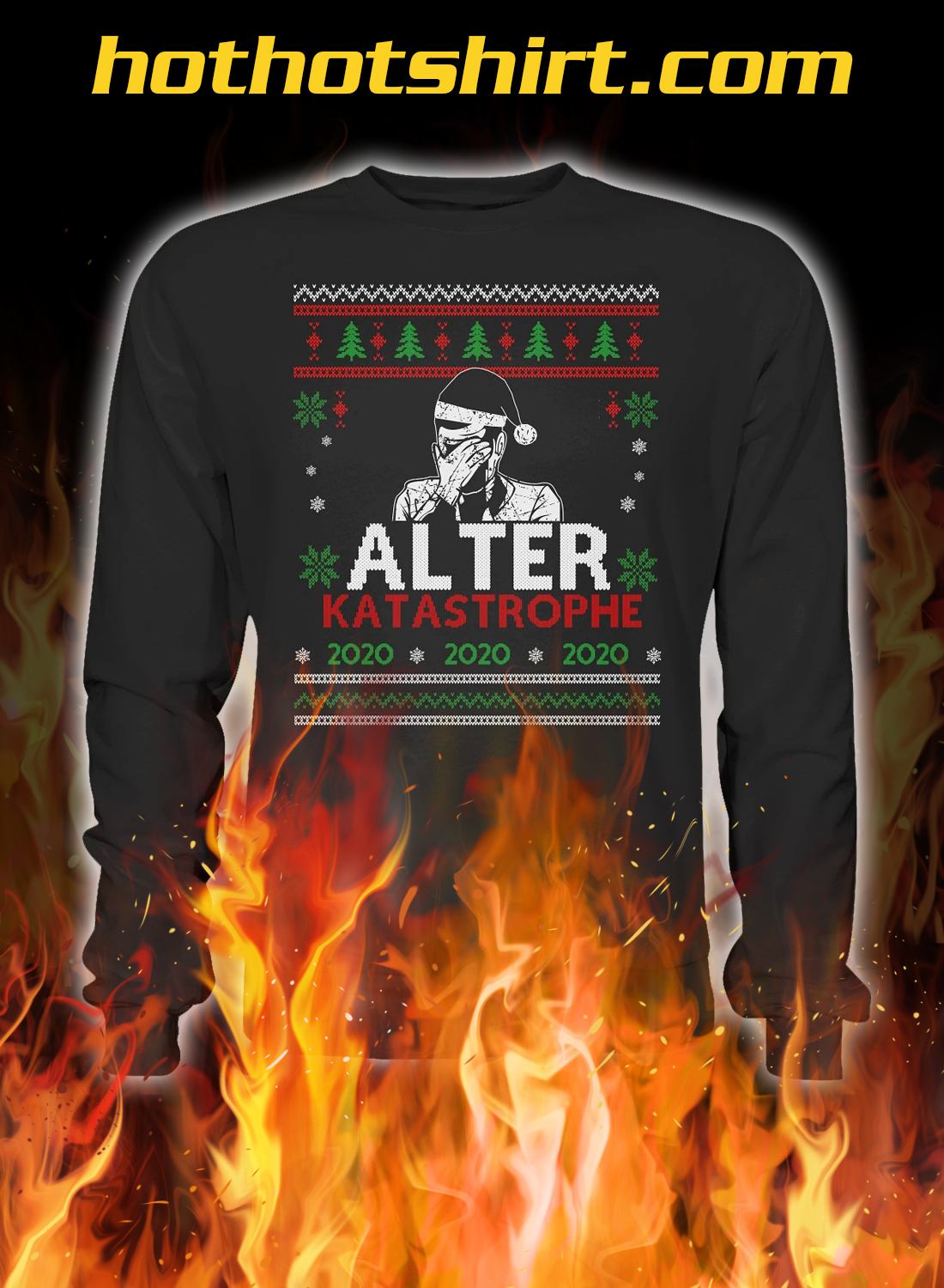 Alter katastrophe christmas ugly sweater and jumper