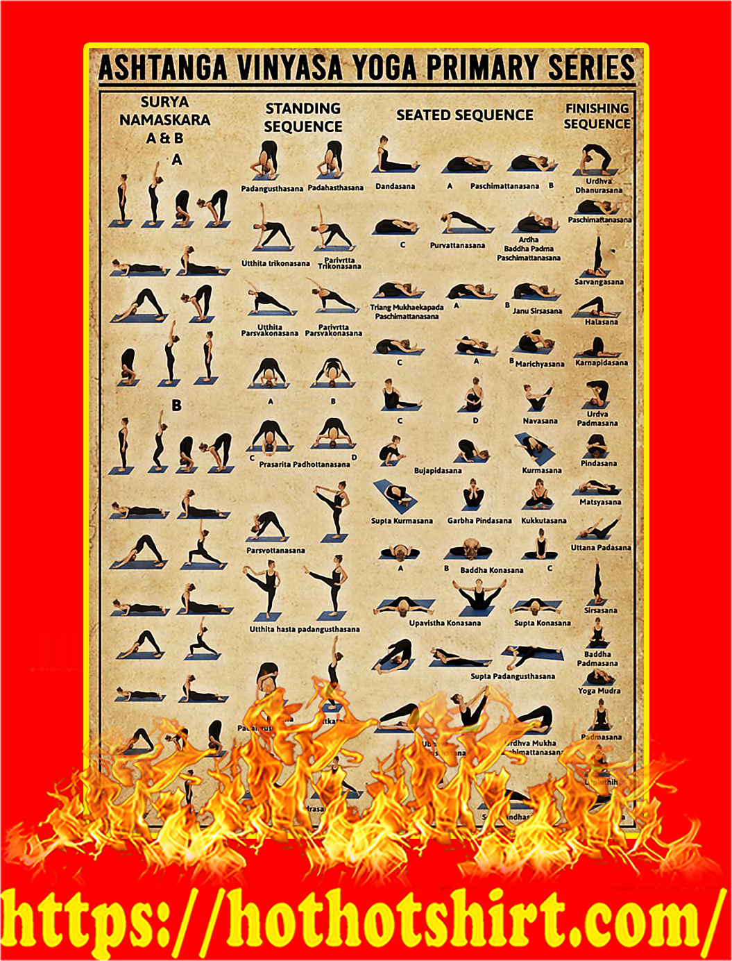 Ashtanga Vinyasa Yoga Primary Series Poster