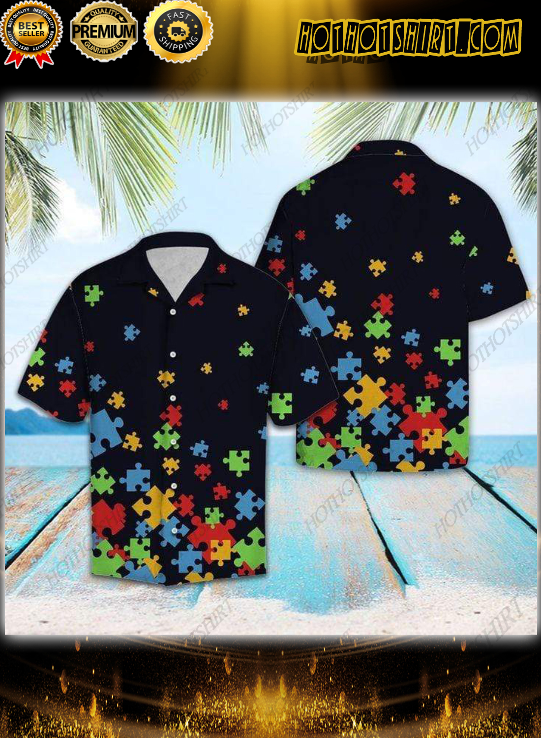 Autism Awareness Hawaiian Unisex Shirt