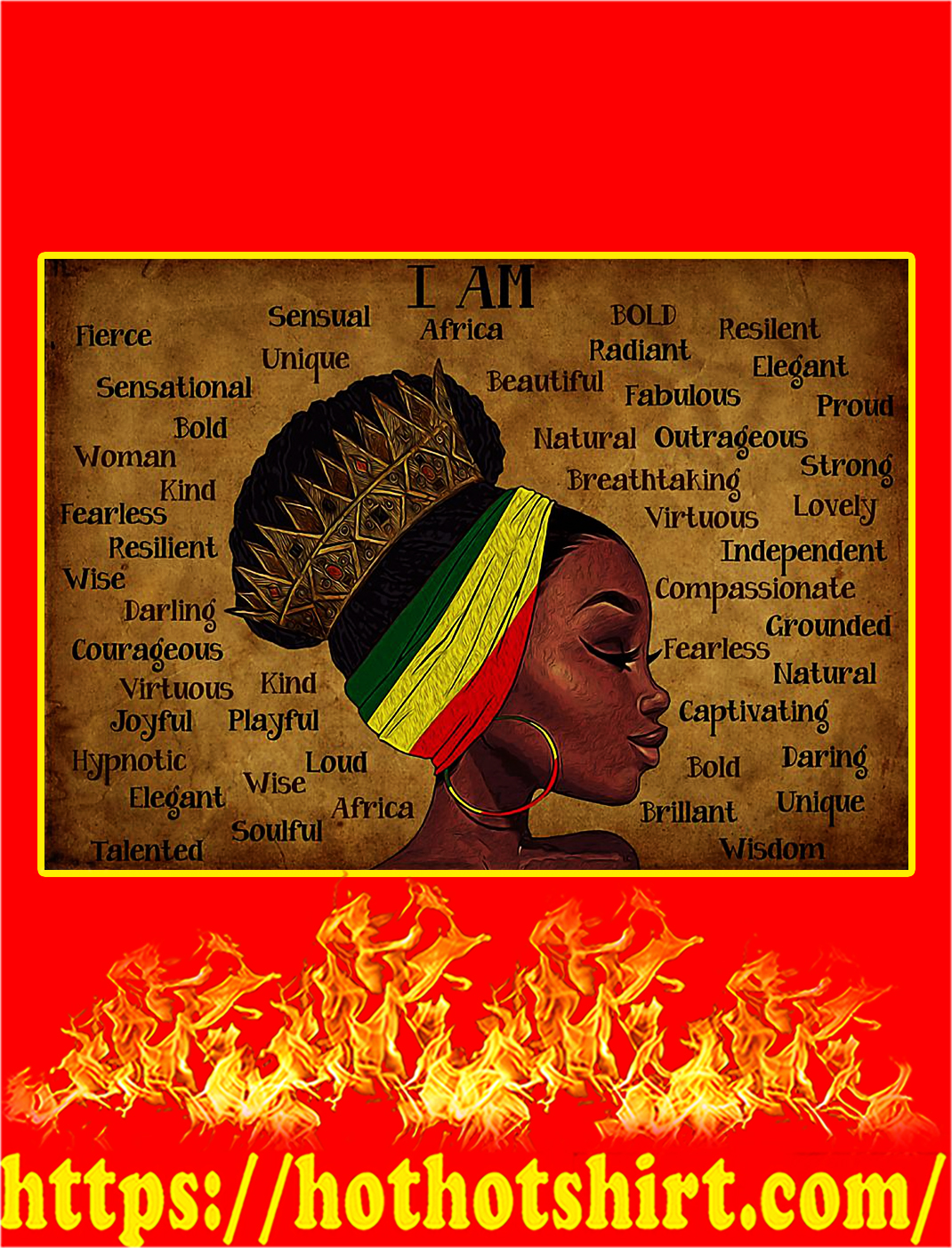 Black Queen I am africa poster
